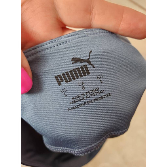 Puma Womens Train Favorite AOP Leggings Pants‎ Blue Zebra High Rise Pockets L - Picture 6 of 7